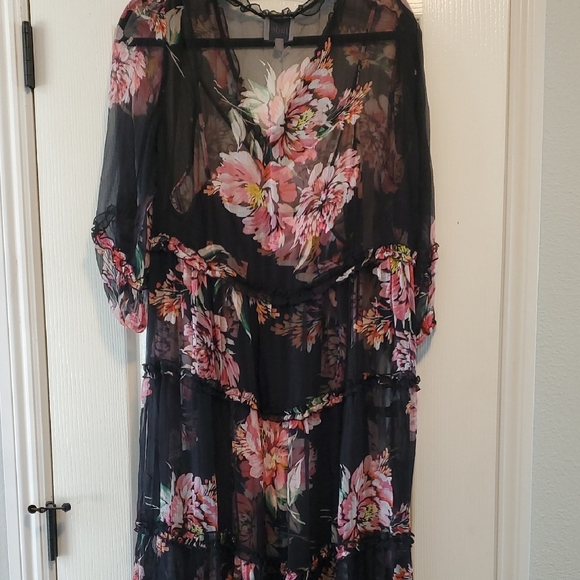 Johnny Was (Jade) Lizzy Silk Ruffle Maxi Dress - Picture 8 of 11